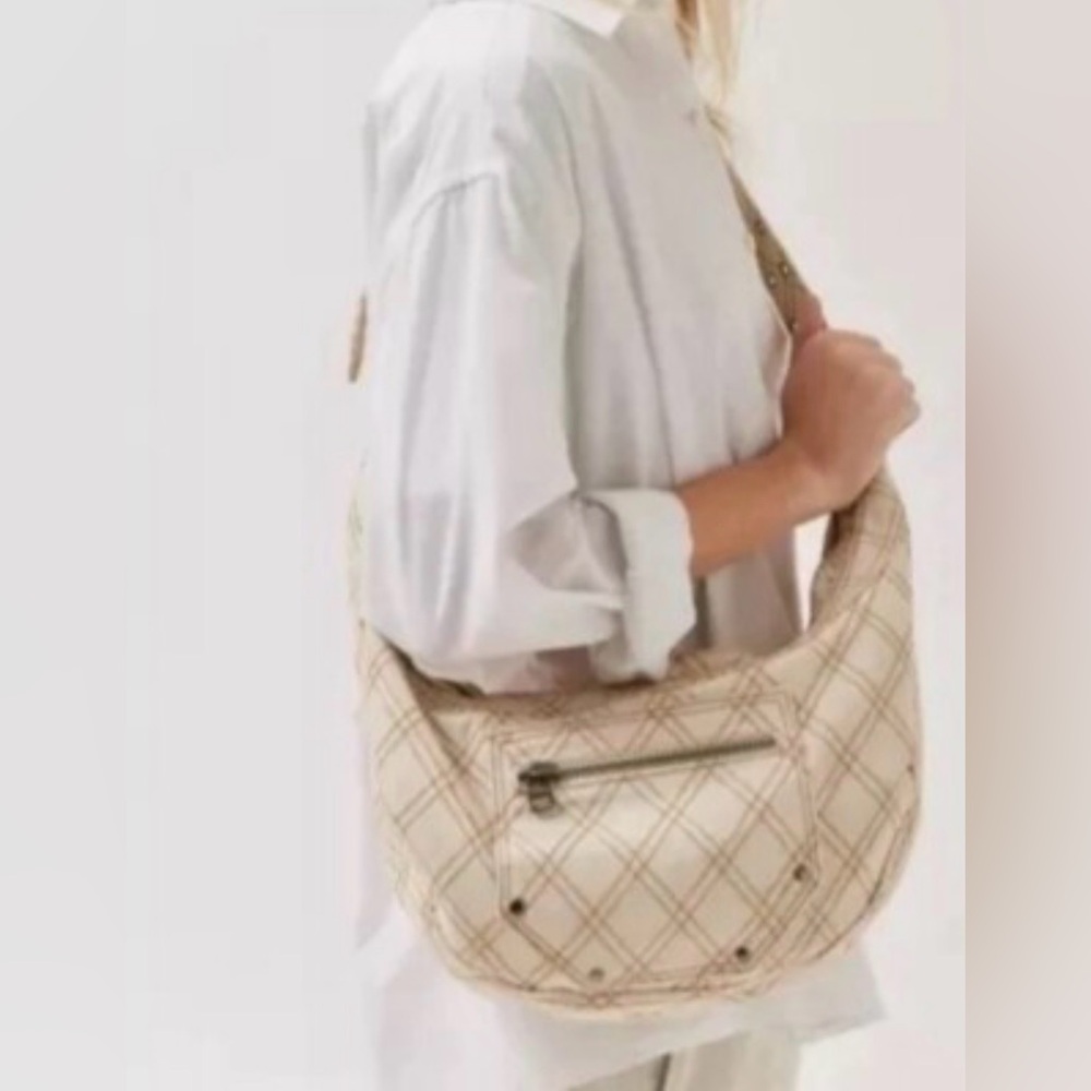 Plaid Beige Shoulder Bag - Picture 3 of 9